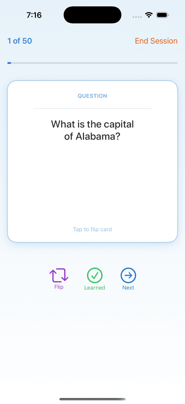 FlipCarder App Screenshot